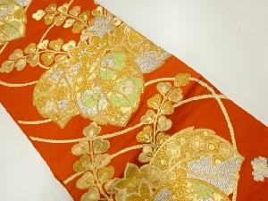 アンティーク　桐模様織出し袋帯（着用可）